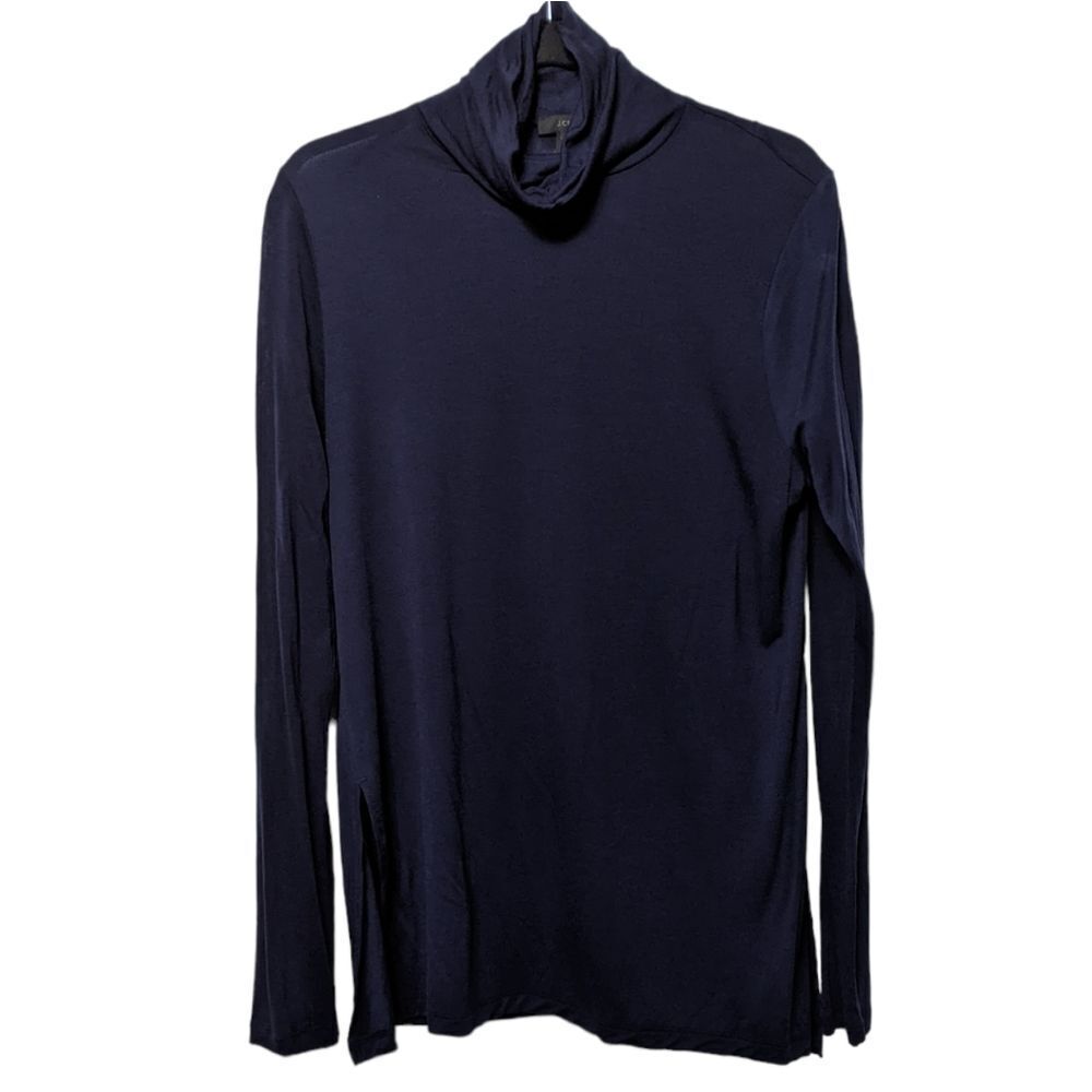 J. CREW Lyocell Lightweight Turtleneck Top L